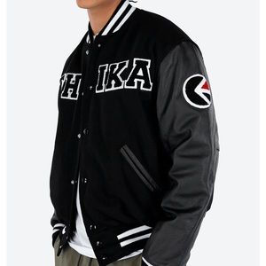 Ethika familie only varsity jacket size small leather bomber